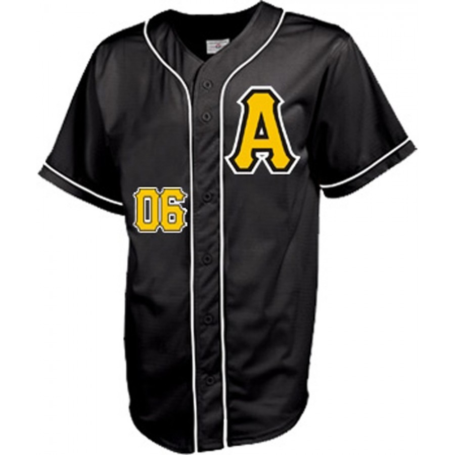 black and yellow baseball jerseys