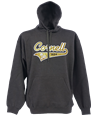 Alpha Cornell Tail Script Hoodie - Charcoal