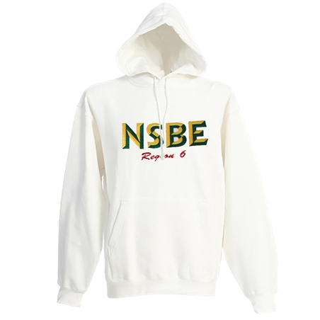 NSBE Chisel Letter Hooded Sweatshirt - White