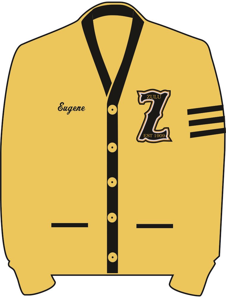 Zulu Cardigan Letter Sweater - Front