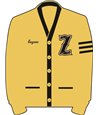 Zulu Cardigan Letter Sweater - Front