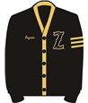 Zulu Cardigan Letter Sweater - Black/Vegas