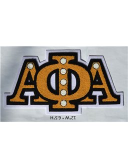 A-PHI-A Jewel Chenille Letter Patch