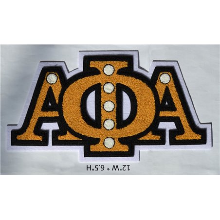 A-PHI-A Jewel Chenille Letter Patch