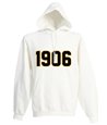 White 1906 Twill Letter Hoodie