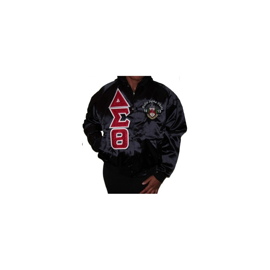 Delta Sigma Theta Satin Baseball Jacket