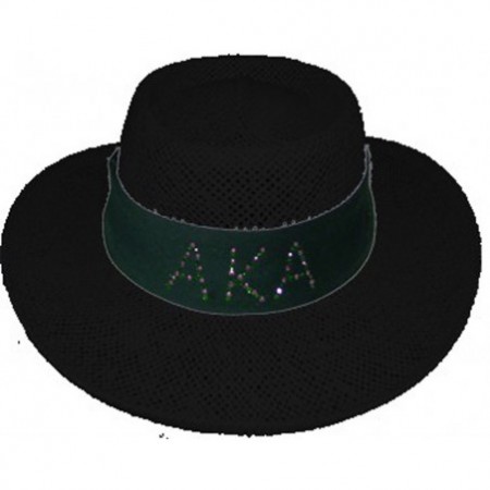AKA Rhinestone Straw Hat