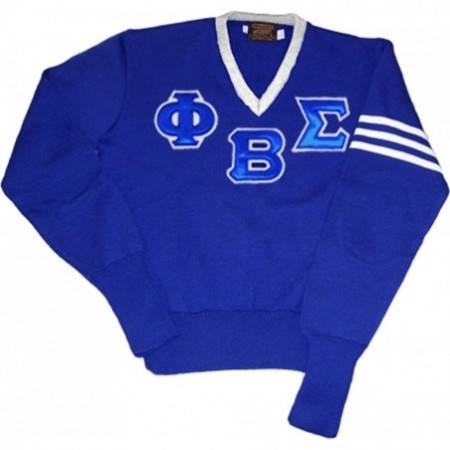 Sigma V-Neck Letter Sweater